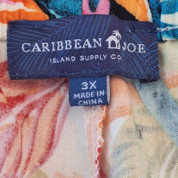 Women's 3X Wide Leg Island Lounge Pants Tropical Floral Flowy Relaxed - Picture 4 of 16